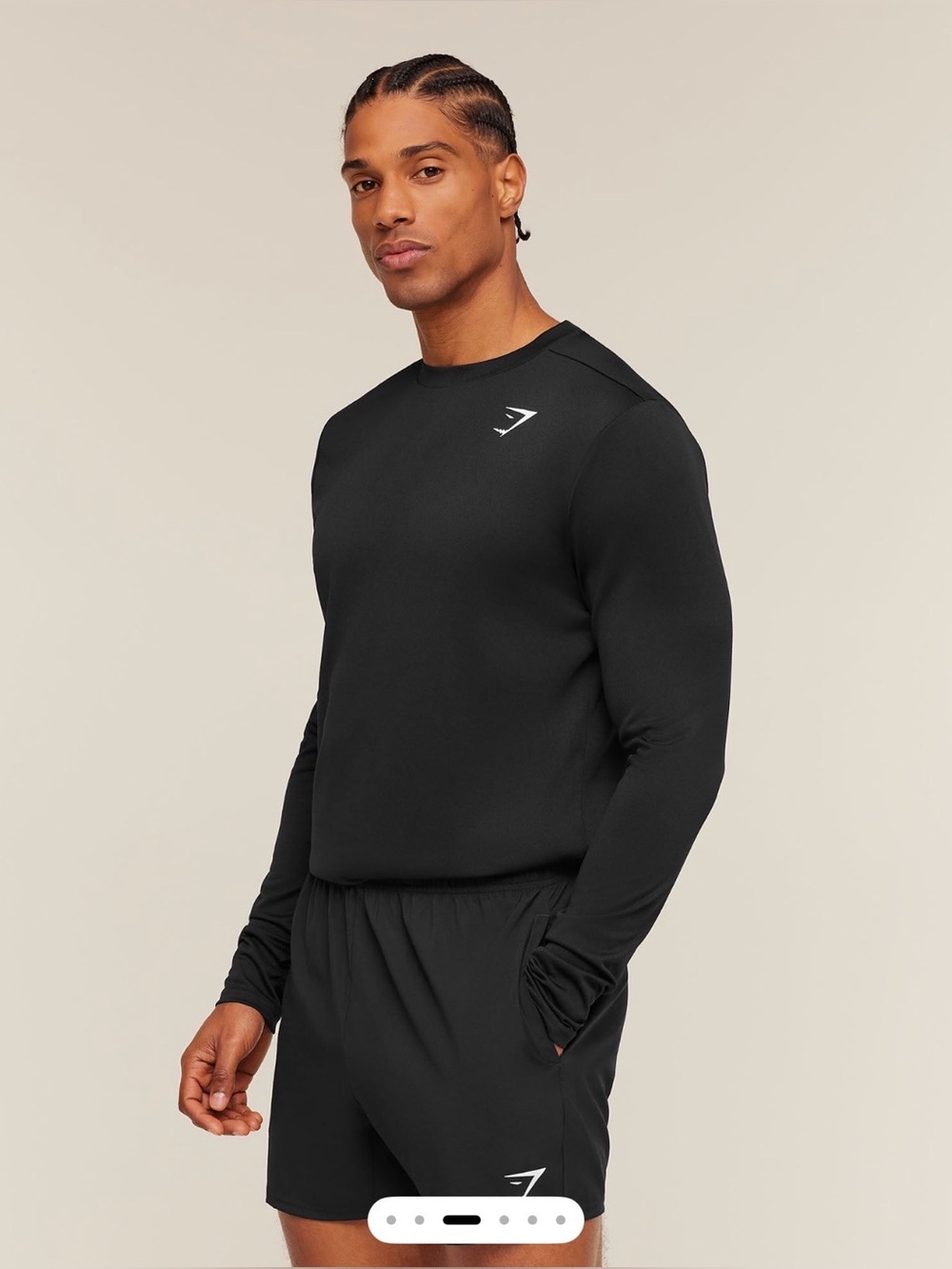 Gymshark Men’s Arrival Long Sleeve T-Shirt Black 3XL
